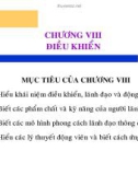 Bài giảng Nguyên lý Quản trị học - Chương 8 Điều khiển