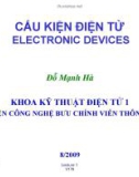 Bài giảng Cấu kiện điện tử Electronic Devices - Đỗ Mạnh Hà