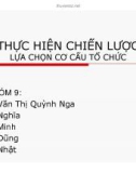 Thực hiện chiến lược lựa chọn cơ cấu tổ chức