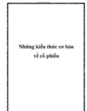 Những kiến thức cơ bản về cổ phiếu