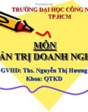 Bài giảng môn Quản trị doanh nghiệp: Chương 1 - ThS. Nguyễn Thị Hương (ĐH Công nghiệp TP.HCM)