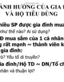 ẢNH HƯỞNG CỦA GIA ĐÌNH VÀ HỘ TIÊU DÙNG