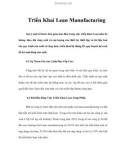 Triển Khai Lean Manufacturing