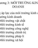 Bài giảng Nguyên lý quản trị kinh doanh (GV. Nguyễn Hải Sản) - Chương 3: Môi trường kinh doanh