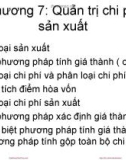 Bài giảng Nguyên lý quản trị kinh doanh: Chương 7 - Nguyễn Hải Sản