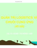 Bài giảng Quản trị Logistics và chuỗi cung ứng (phần 2) - GS.TS. Đoàn Thị Hồng Vân