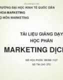 Bài giảng Marketing dịch vụ - ĐH Kinh tế Quốc dân