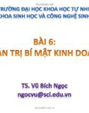 Bài giảng Bài 6: Quản trị bí mật kinh doanh – TS. Vũ Bích Ngọc