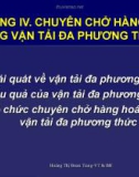 CHUYÊN CHỞ HÀNG HOÁ BẰNG VẬN TẢI ĐA PHƯƠNG THỨC