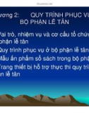 Bài giảng Quy trình phục vụ trong khách sạn, nhà hàng - Chương 2: Quy trình phục vụ ở bộ phận lễ tân