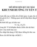 Bài giảng Dự báo kinh doanh - Mô hình hồi quy dự báo khuynh hướng tuyến tính