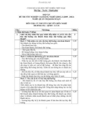 Đáp án đề thi tốt nghiệp cao đẳng nghề khoá 3 (2009 - 2012) nghề Quản trị khách sạn môn Lý thuyết chuyên môn nghề - Mã đề thi: DA QTKS - LT31