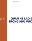 Bài giảng Quan hệ lao động: Chương 6 - Quan hệ lao động trong khu vực công