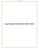 Quyết định số 934/QĐ-BNN-KHCN 2013