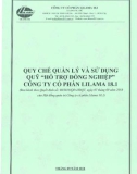 Quy chế quản lý và sử dụng Quỹ Hỗ trợ đồng nghiệp - Công ty Cổ phần Lilama 18.1