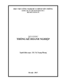 Bài giảng Thống kê doanh nghiệp (2017): Phần 2 - TS. Vũ Trọng Phong