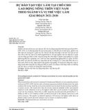 Dự báo tạo việc làm tại chỗ cho lao động nông thôn Việt Nam theo ngành và vị thế việc làm giai đoạn 2021-2030