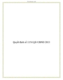 Quyết định số 1154/QĐ-UBND 2013