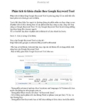 Phân tích từ khóa chuẩn theo Google Keyword Tool