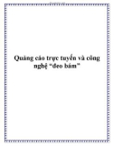 Quảng cáo trực tuyến và công nghệ “đeo bám”