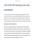 Lời mời ấn tượng của các Marketer kinh doanh