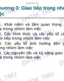 Bài giảng Quản trị nhóm làm việc: Chương 3 - ĐH Thương mại