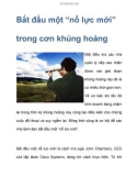 Bắt đầu một “nỗ lực mới” trong cơn khủng hoảng