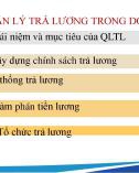 Bài giảng Trả công lao động trong doanh nghiệp - Chương 3: Quản lý trả lương trong doanh nghiệp