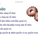 Bài giảng môn Quản trị học - Chương 7: Tổ chức