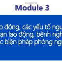 Bài giảng Module 3: Điều kiện lao động, các yếu tố nguy hiểm, độc hại gây tai nạn lao động, bệnh nghề nghiệp và các biện pháp phòng ngừa