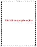 Câu hỏi ôn tập quản trị học (2014)