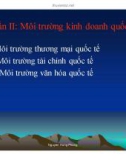 Bài giảng Quản trị kinh doanh quốc tế: Phần 2 - Nguyễn Kim Phước