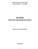 Bài giảng Phân tích hoạt động kinh doanh: Phần 1 - ThS. Đào Nguyên Phi