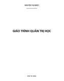 Giáo trình Quản trị học: Phần 1 - Nguyễn Thị Ngọc