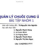 Quản lý chuỗi cung ứng- Bài tập nhóm