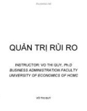 Bài giảng Quản trị rủi ro - Võ Thị Quý