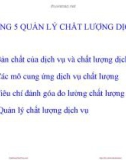 Bài giảng Quản lý chất lượng trong các tổ chức: Chương 5 - PGS.TS. Trương Đoàn Thể