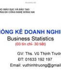 Bài giảng Thống kê doanh nghiệp: Giới thiệu môn học - ThS. Vũ Thịnh Trường