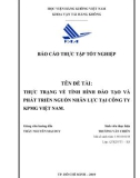 Báo cáo thực tập tốt nghiệp Vận tải hàng không: Thực trạng về tình hình đào tạo và phát triển nguồn nhân lực tại công ty KPMG Việt Nam