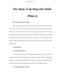 Xây dựng và áp dụng tiêu chuẩn (Phần 4)