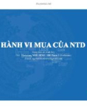 Bài giảng Hành vi mua của người tiêu dùng - ThS. Ngô Bình