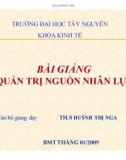 Bài giảng Quản trị nguồn nhân lực - ThS. Huỳnh Thị Nga