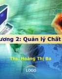 Chương 2: quản lý chất lượng