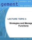 Management-Lecture 5 Strategies and Management Functions