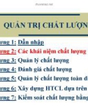 Bài giảng Quản trị chất lượng: Chương 2