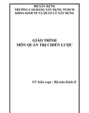 Giáo trình môn Quản trị chiến lược - Trường Cao đẳng Xây dựng TP.HCM