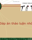 Bài giảng Đáp án thảo luận nhóm