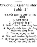 Bài giảng Quản trị nguồn nhân lực - Chương 5: Quản trị nhân sự