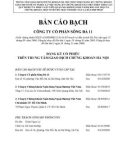 BÁO CÁO BẠCH: CÔNG TY CỔ PHẦN SÔNG ĐÀ 11