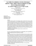 Vai trò của phong cách lãnh đạo trong thực hiện trách nhiệm xã hội ở các doanh nghiệp tư nhân nhỏ và vừa Việt Nam